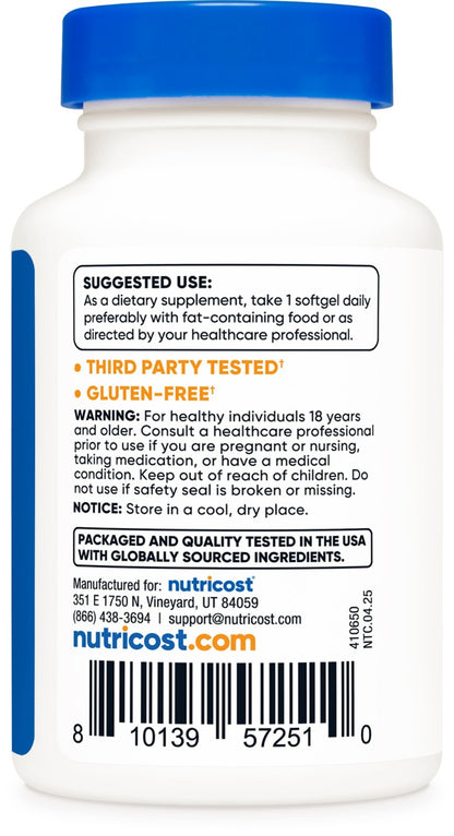 Nutricost Astaxanthin 12Mg, 30 Softgel Capsules - Gluten Free and Non-Gmo