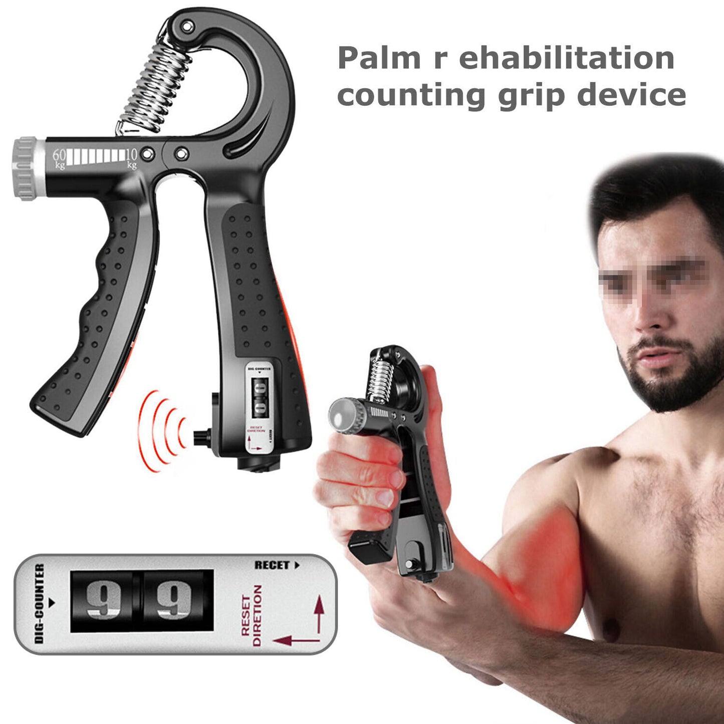 Adjustable Hand Grip Strengthener - Ultimate Power Trainer for Enhanced Grip and Forearm Strength