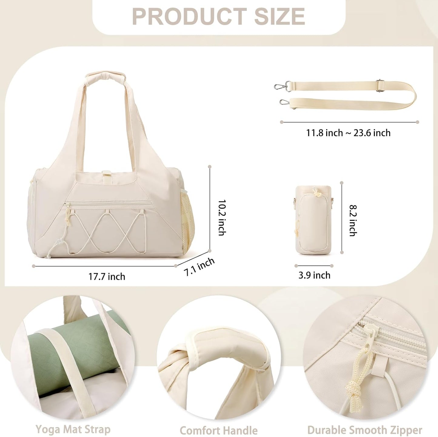 Yoga Gym Bag with Shoe Pocket