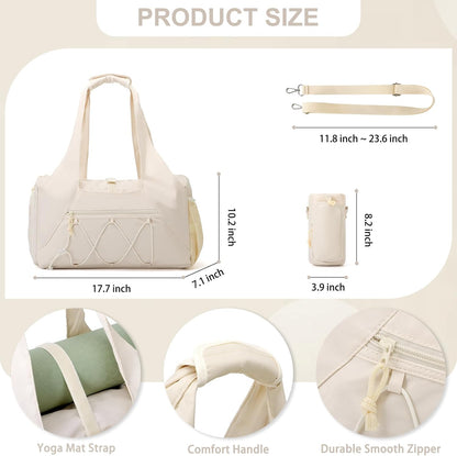 Yoga Gym Bag with Shoe Pocket