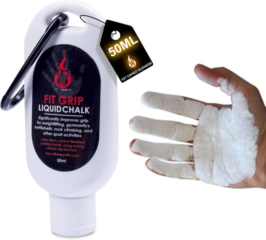 Liquid Chalk for Weight Lifting, Rock Climbing, Cross Training, & Powerlifting, Gym Approved Workout Chalk for Hands & Calluses