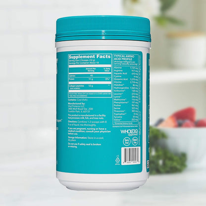 Marine Collagen Peptides Powder Supplement for Skin Hair Nail Joint - Hydrolyzed Collagen - 12G per Serving - 7.8 Oz Canister