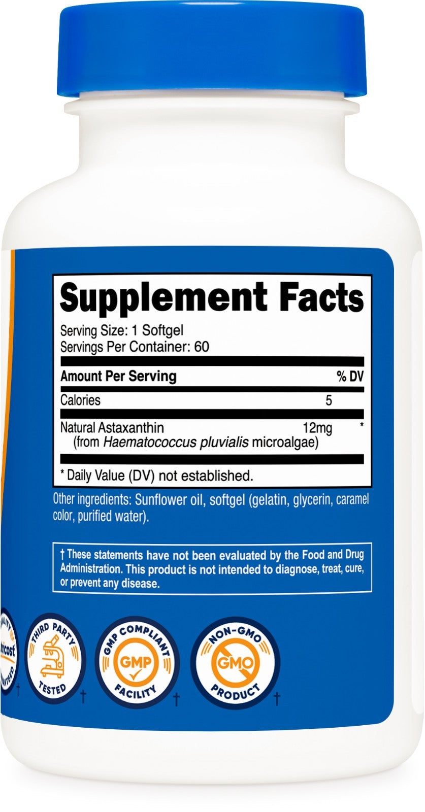 Nutricost Astaxanthin 12Mg, 60 Softgel Capsules - Gluten Free and Non-Gmo