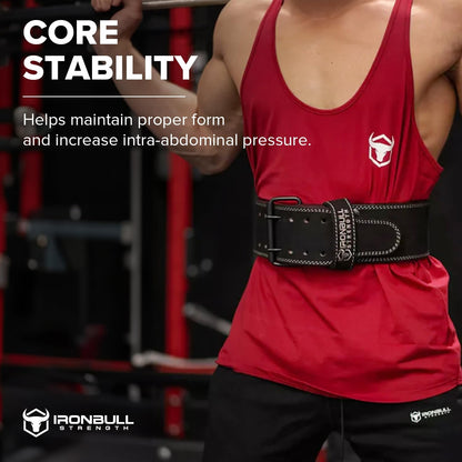 Powerlifting Belt - IPF Approved – Weight Lifting Belt 10Mm - Prong Weightlifting Belt for Squats, Deadlift, and Bench Press – Lifting Belt Leather 4In for Men and Women – Back Brace for Gym, Workout, Strength Training, Strongmen & Power Lift